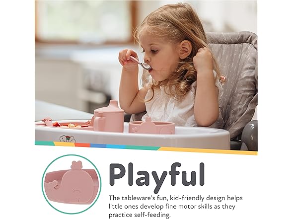 Nuby Animal Friend Silicone Round Plate - Toddler Plate