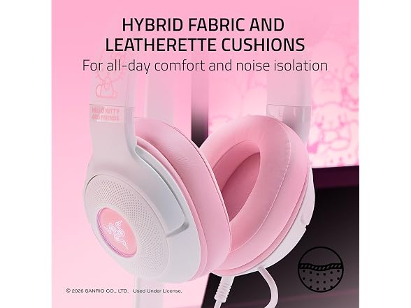 Razer Kraken Kitty V2 USB Wired Headset Hello Kitty Edition
