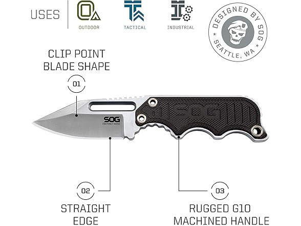 SOG Instinct Mini Fixed Blade Knife