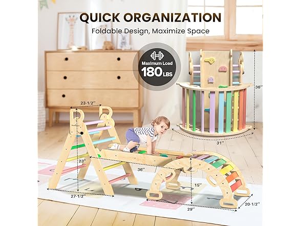 BlueWood Pikler Triangle Climbing Set