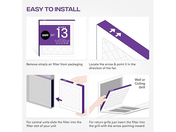 Simply 1Air Filter, Merv 13, MPR 1500, 6 Pack