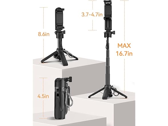 Portable Selfie Stick Tripod with Remote