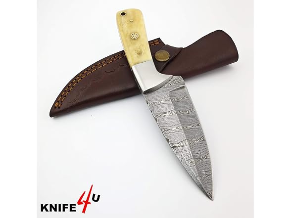 Drevni Steel GAR-120 Hunting Knife with Bone Handle