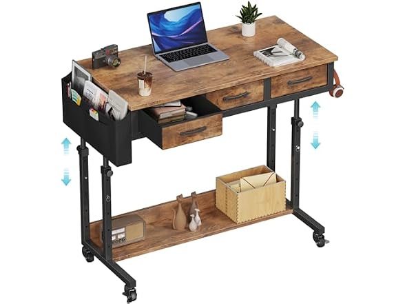 WINAZ Rolling Standing Desk Adjustable