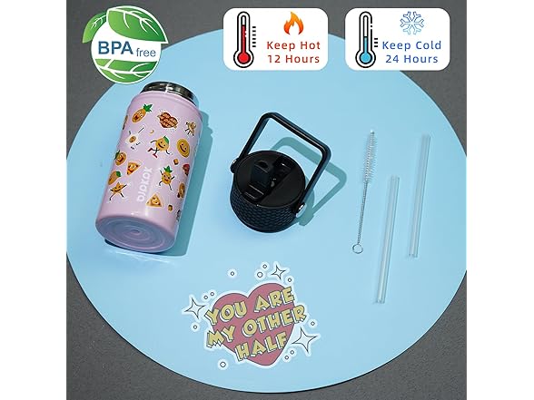 BJPKPK Stainless Steel Insulated Water Bottle 15oz