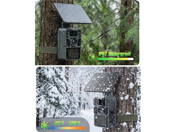 FKPCAM 4K 64MP Solar Trail Camera