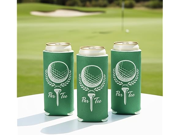 Fun Express 6 1/2" Golf Party Slim Can Coolers - 12 Piece