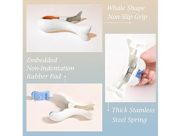 Whale-Shaped Beach Towel Clips 6Pk