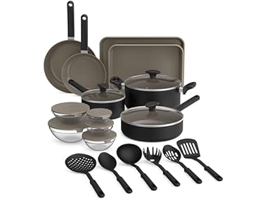 $36.99, Was $99.99, 63% Off! BELLA 21 Piece Kitchen Set with EverGood dealfomo
