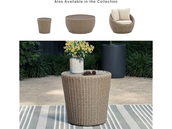 Ashley Danson Outdoor Round End Table