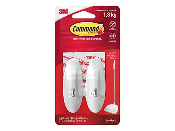 Command White Wire Hooks