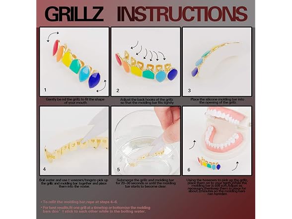 Gold Upper Grillz Set