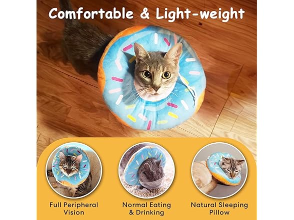 Footfox Cat Cone Donut Collar Soft