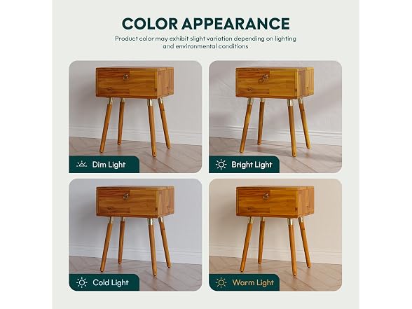 Bme Alden Nightstand 1-Drawer Caramel