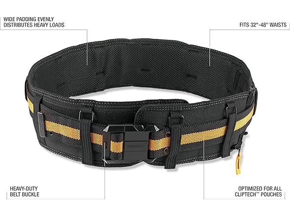 ToughBuilt TB-CT-41P Pro Padded Belt Heavy Duty Buc