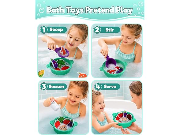 Zeewoo Bath Toys for Kids Ages 4-8 Bathtub Water T