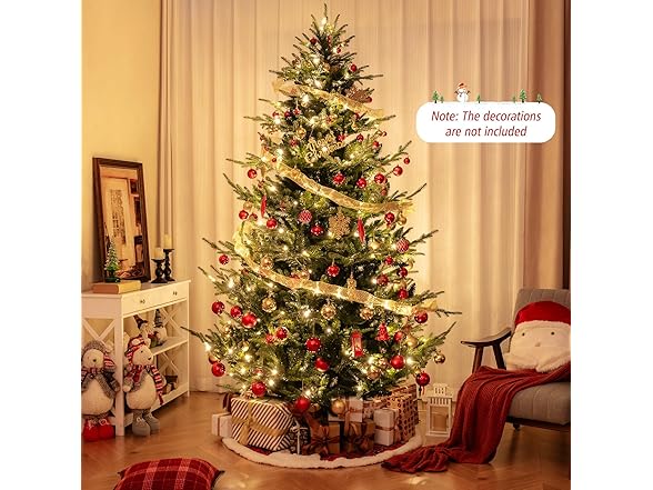Goplus 8ft Pre-lit Artificial Christmas Tree