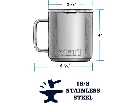YETI Rambler 10oz Stackable Mug, Harvest Red