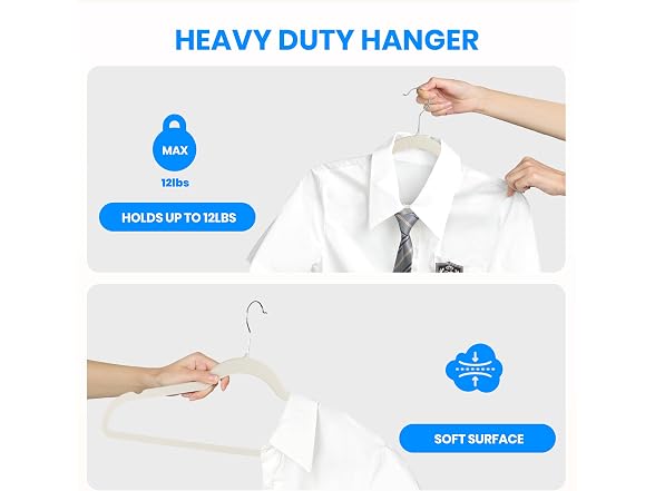 YSSOA Velvet Hangers 70 Pack White