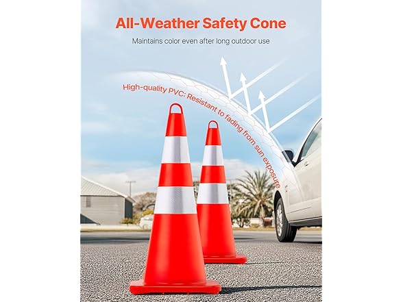 VEVOR Safety Cones - 10 x 28"