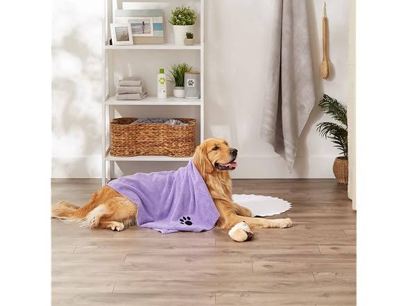 Bone Dry Pet Grooming Microfiber Towel, X-Large, Lavender
