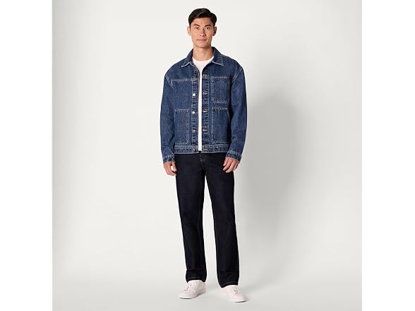 Amazon Essentials Men's Rigid Denim Utility Jacket