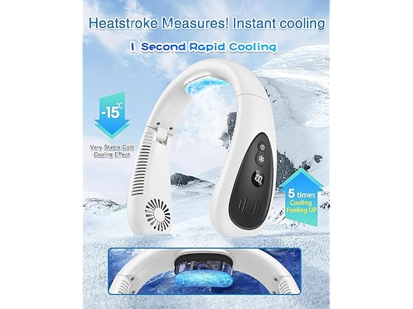 GAITIR Portable Neck Fan - White