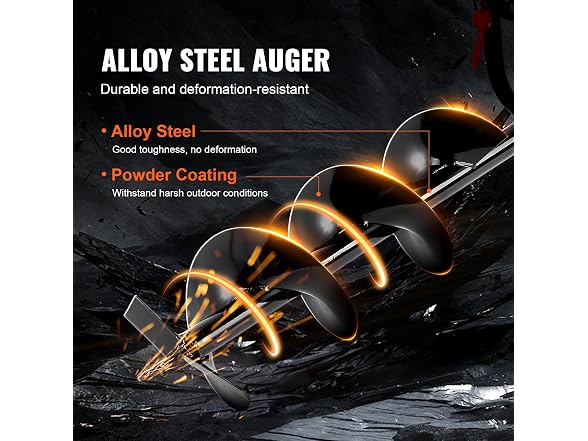 Post Hole Digger, 43cc 1250W Auger Post Hole