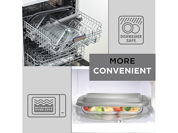 8 Pc Glass Baking Dish Set with Lids