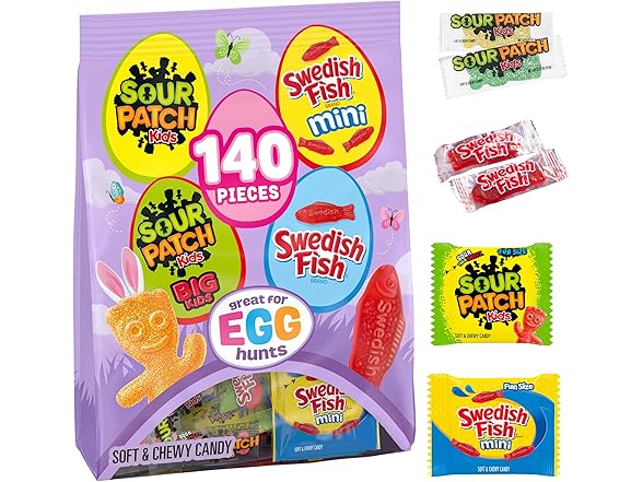 Sour Patch Kids Swedish Fish Mini 140PC 37.92 OZ