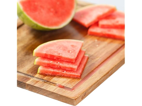 Glad Acacia Wood Cutting Board with Juice Grooves 