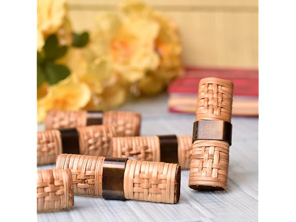 Indian Shelf 6 Pieces Wood Drawer Knobs