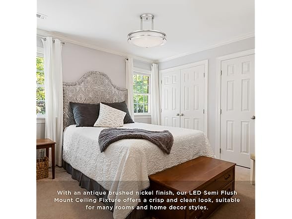 Light Blue USA Semi Flush Mount Ceiling Fixture