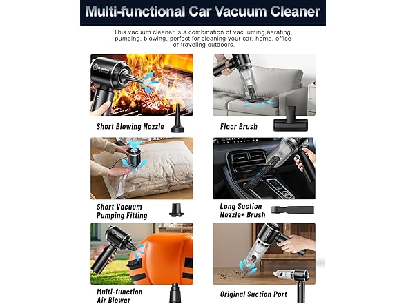 Abcsolt 18000Pa Car Vacuum Cleaner