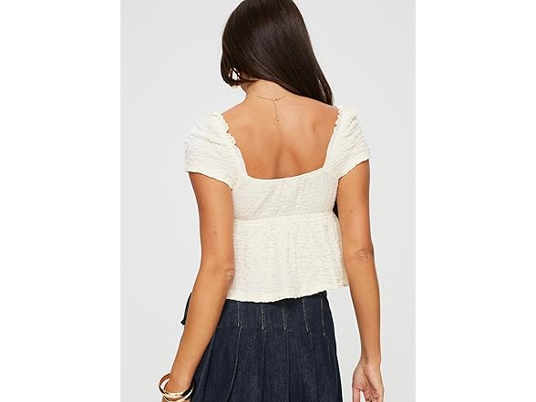 Princess Polly Kellan Textured V Neck Top