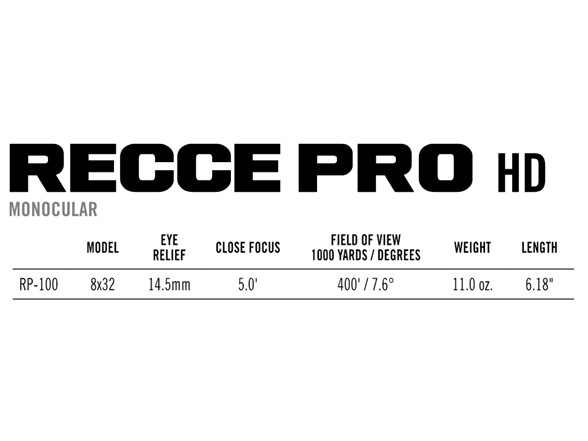 Vortex Optics Recce Pro HD 8x32 Monocular
