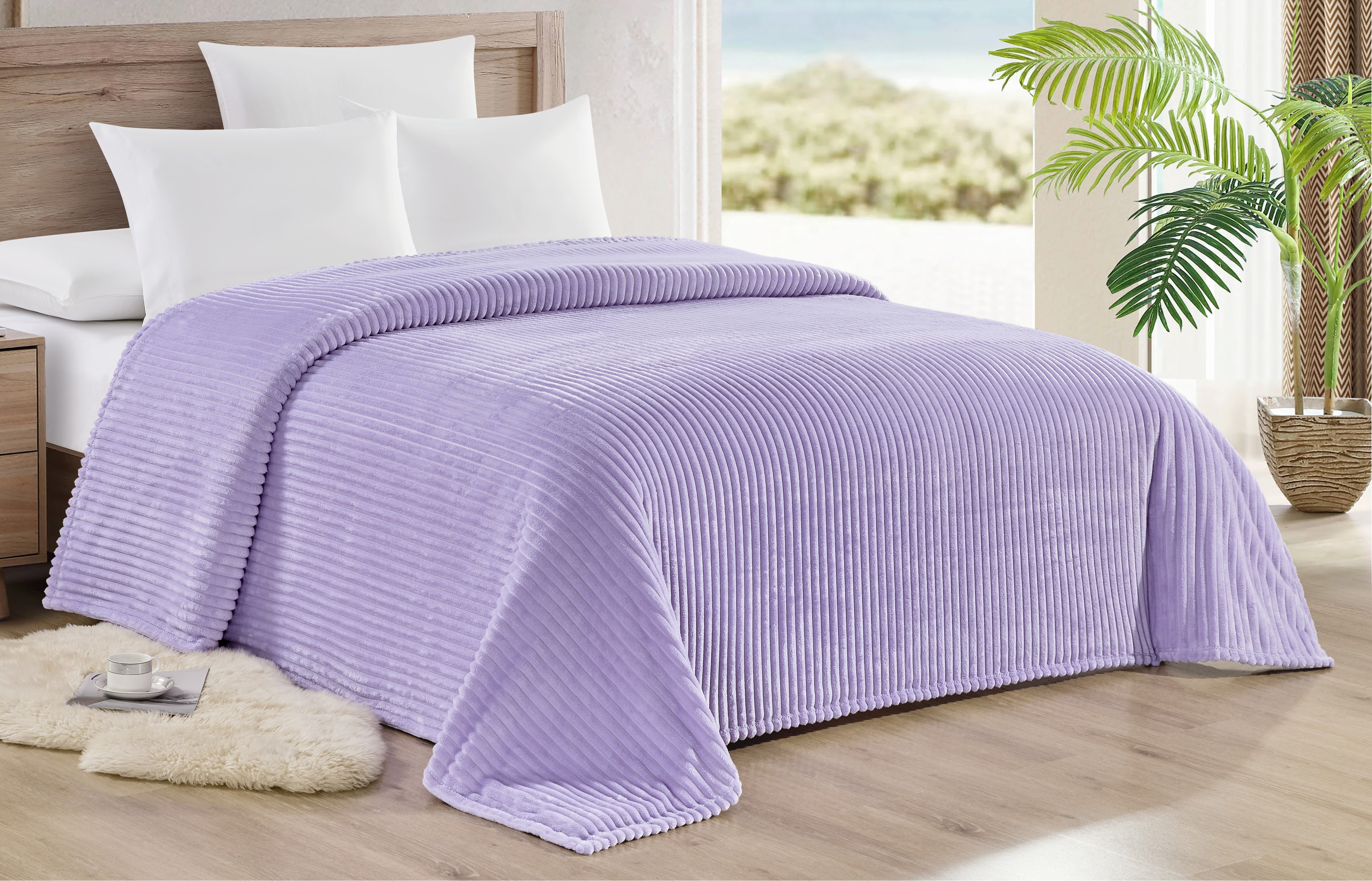 Noble House Striata Lined King Blanket - Gallery 26