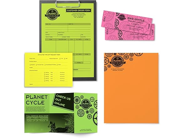 Astrobrights "Neon" 5-Color Assortment, 8.5" x 11"