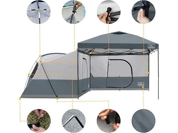 KAMPKEEPER Canopy Side Tent 4-6 Person