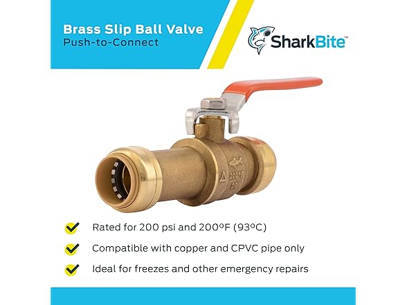 SharkBite 3/4 Inch Slip Ball Valve