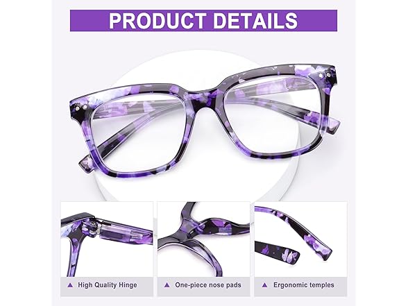 6 PK Blue Light Blocking Reading Glasses