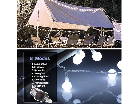 Minetom Globe String Lights, 66 Feet