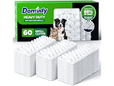 $14.99, Was $19.99, 25% Off! Domudy 60 Count Heavy Duty Dry Sweeping Cloths Refills dealfomo
