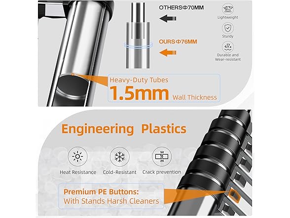 SPIEEK W0893 Telescoping Ladder 16.5FT