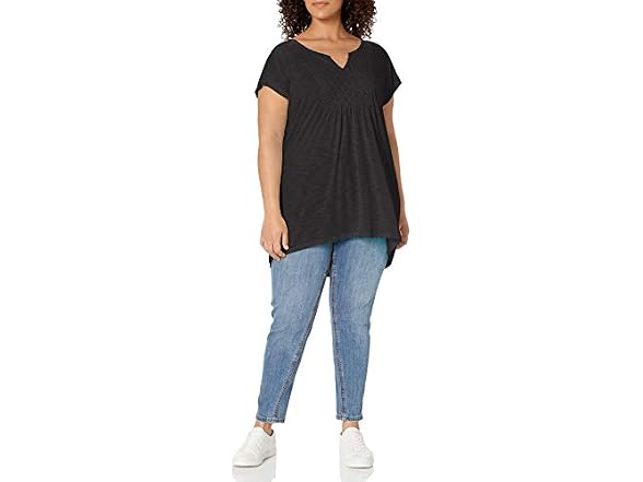 Just MY Size Women (1X) Plus-Size Slub Crochet Bib