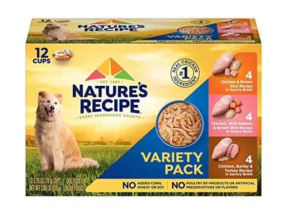 Nature's Recipe Wet Dog Food Variety Pack, 24 Ct