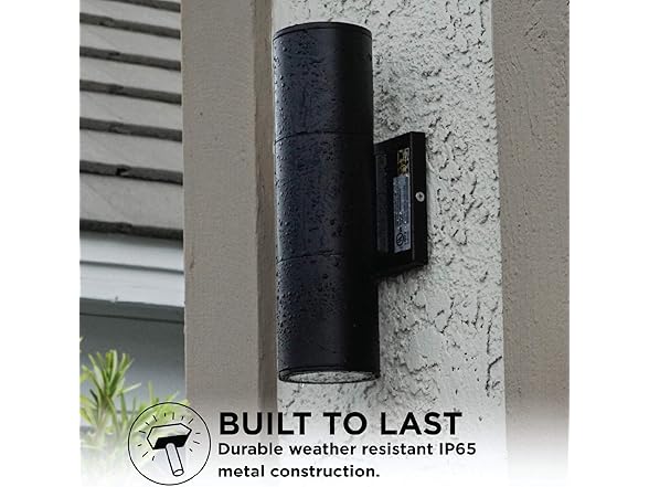 Home Zone 2PK LED Wall Sconce, Black