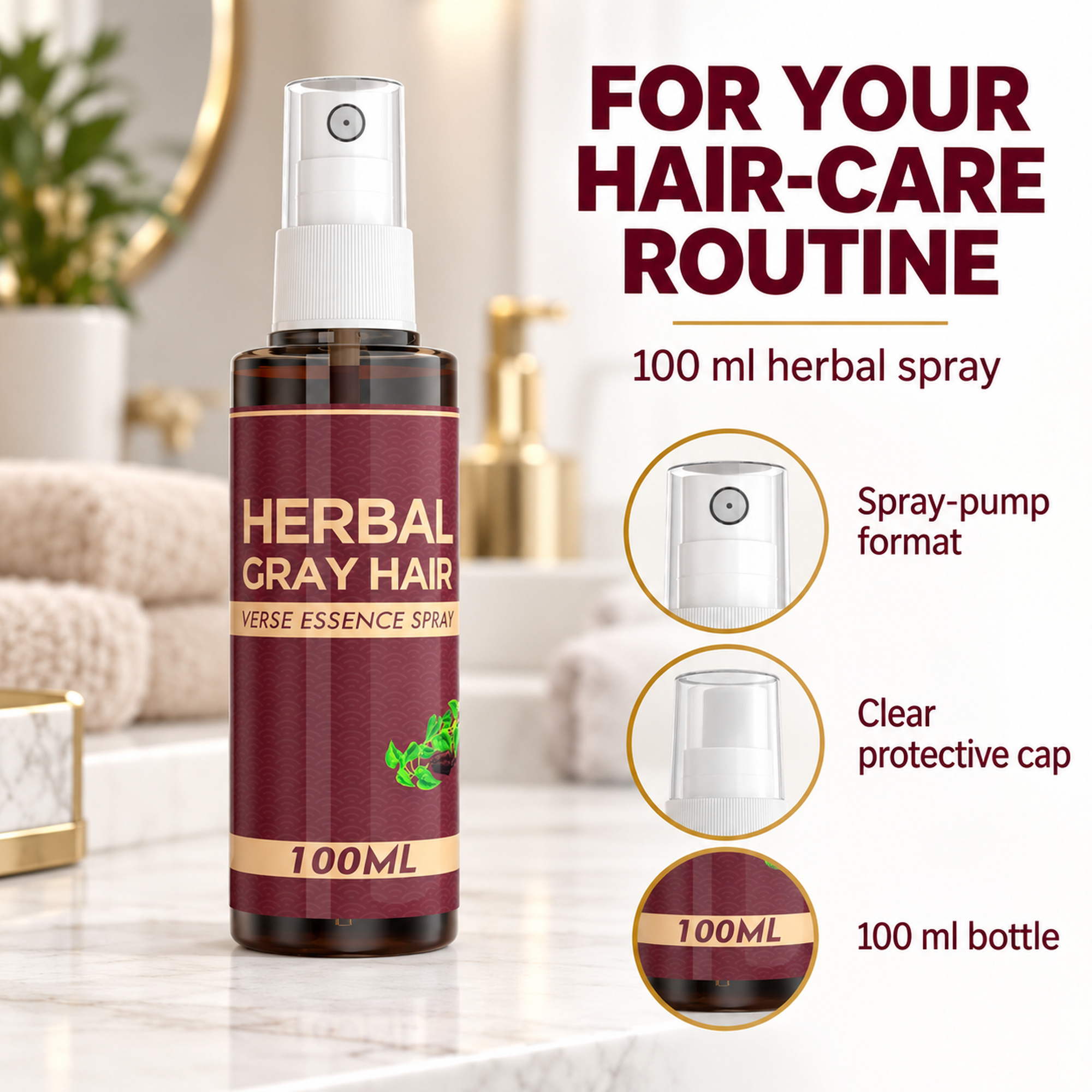 Herbal Hair Darkening Liquid Spray - Gallery 8
