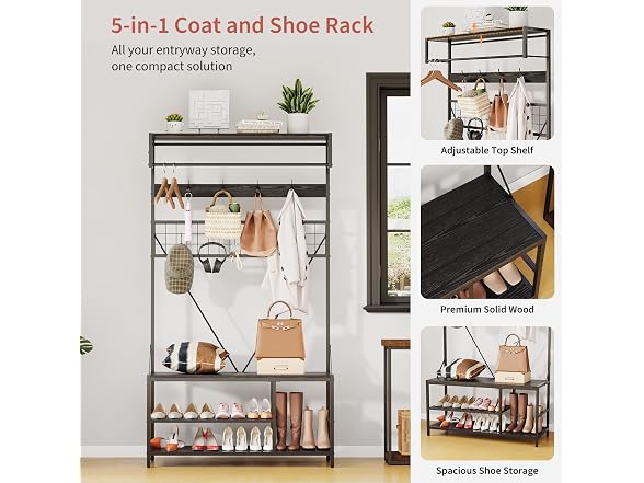 Takywep Freestanding Clothes Rack for