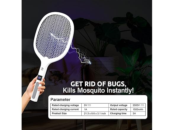 WBM Bug Zapper Lamp & Racket USB